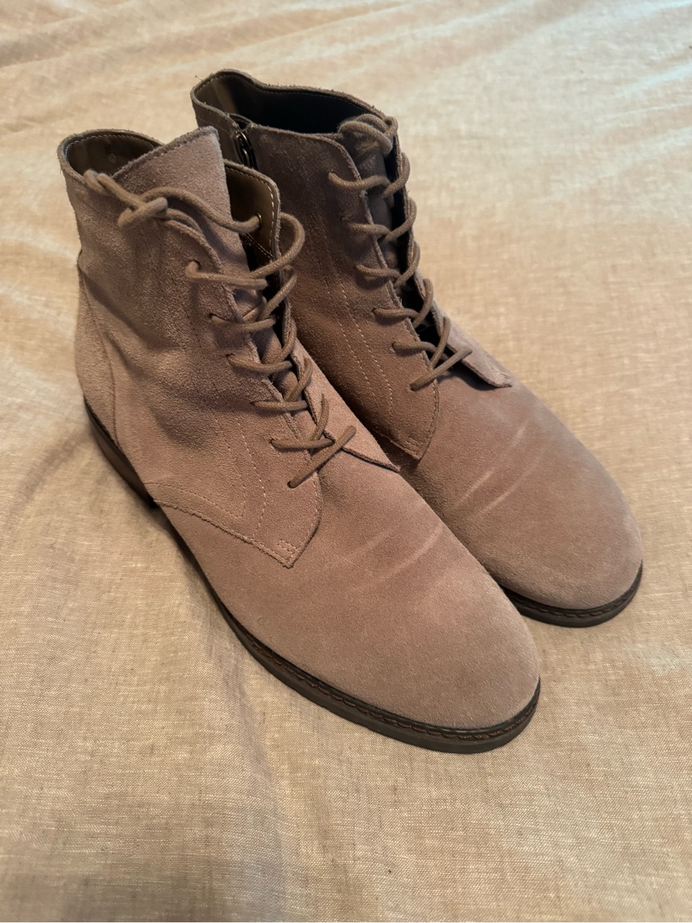 Blondo Taupe Suede Lace-Up waterproof Boots- size 11